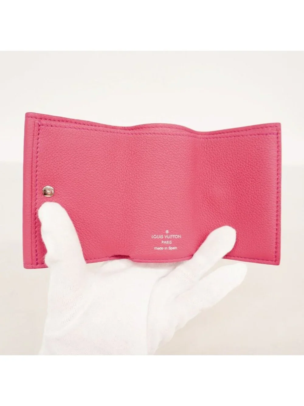 Louis Vuitton Trifold Wallet Taurillon Portefeuille Lock Mini Rose Miami
